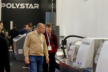in-house waste plastic recycling machine in Plast Eurasia Istanbul 2023